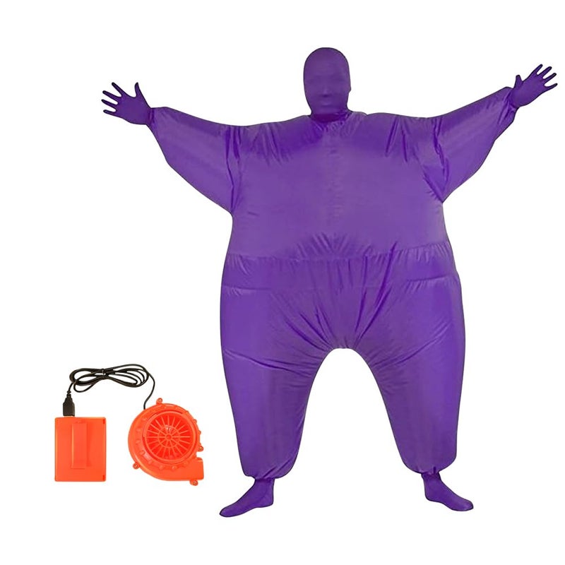 Qshine Adult Inflatable Full Body Jumpsuit Cosplay Costume Halloween Funny Fancy Dress Blow Up Party Toy - Image 1